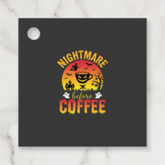 Halloween Kaffe Mardröm Före Kaffe Kuslig Ve Gåvor Etiketter