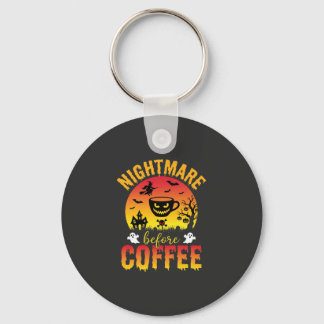 Halloween Kaffe Mardröm Före Kaffe Kuslig Ve Nyckelring