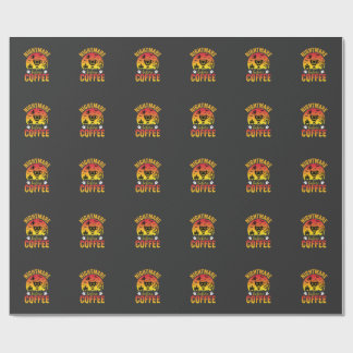 Halloween Kaffe Mardröm Före Kaffe Kuslig Ve Presentpapper