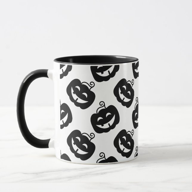 Halloween-kaffe Mugg med Spooky Pumpkin (Vänster)