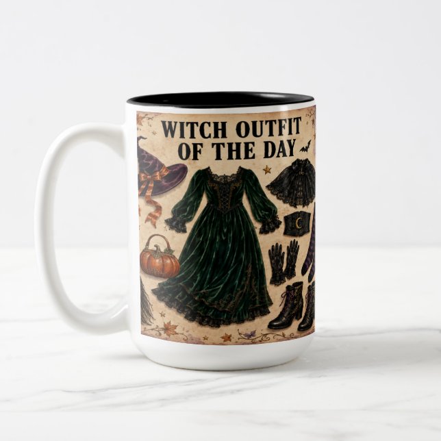Halloween kaffemugg häxa  (Vänster)