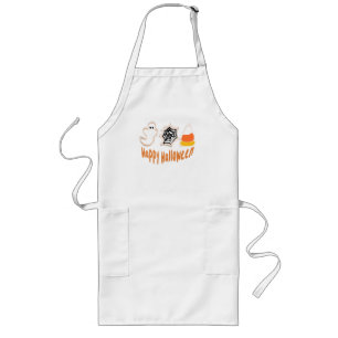 Halloween kakor bagare bakning godis långt förkläde