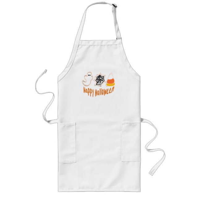 Halloween kakor bagare bakning godis   långt förkläde (Framsidan)