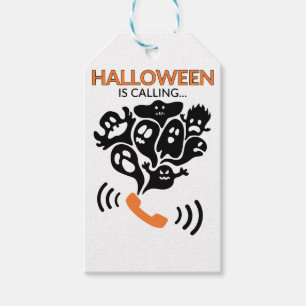 Halloween kallar på den konstiga Halloween Boo Gho Presentetikett