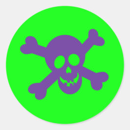 Halloween-kallelsestickers Runt Klistermärke