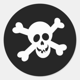 Halloween-kallelsestickers Runt Klistermärke