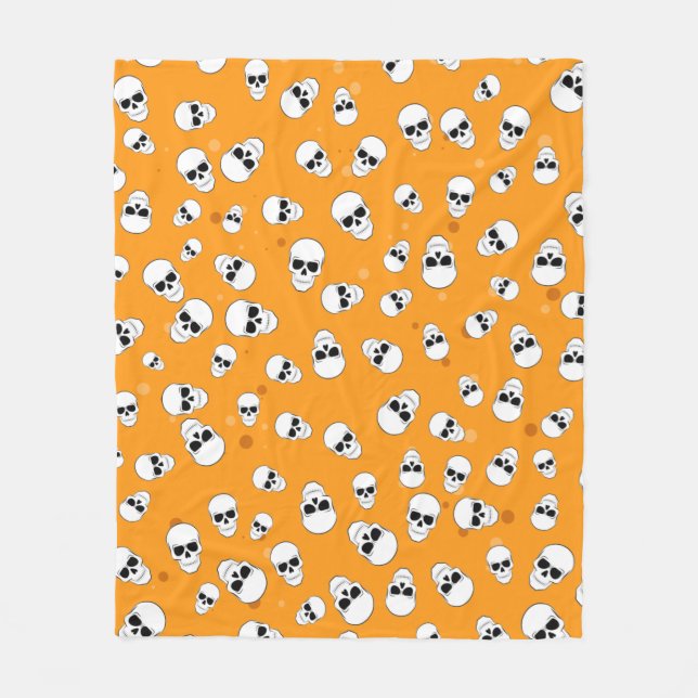 Halloween-kalotter Mönster Fleecefilt (Framsidan)