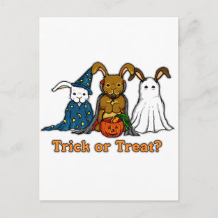 Halloween Kaniner Busar Eller Godis Vykort
