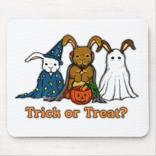 Halloween kanintrick eller behandling musmatta