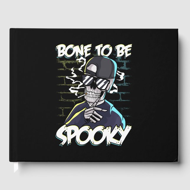 Halloween Kärlek-benet som ska talas Skeleton Gästböcker (Framsida)
