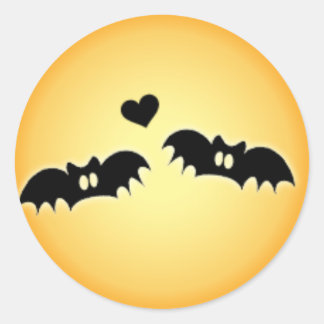 Halloween Kärlek-kuvert förslutning Runt Klistermärke