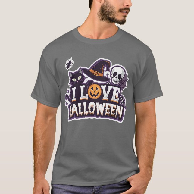 Halloween Kärlek T-Shirt (Framsida)
