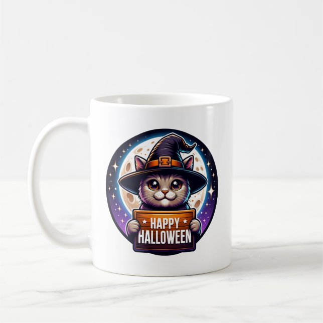 Halloween Kat Kaffemugg (Vänster)