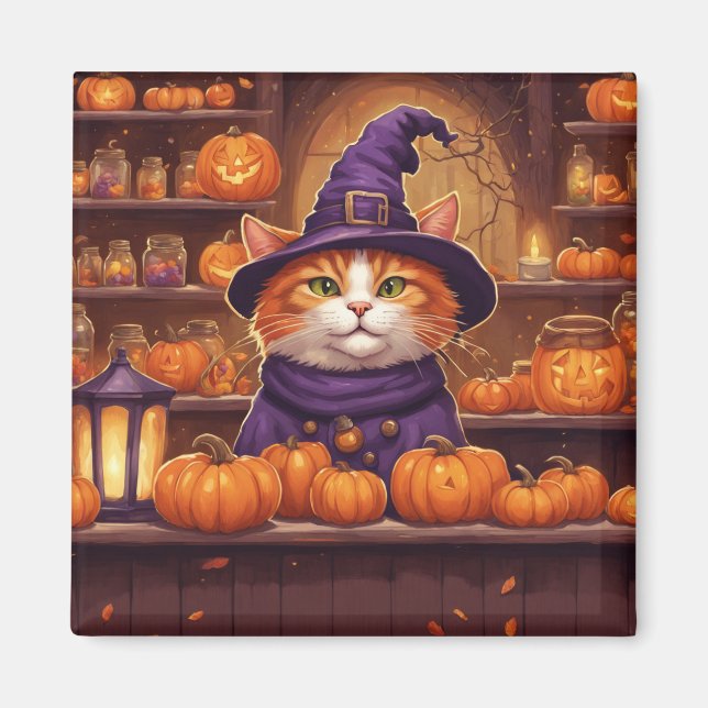 halloween katt #10 magnet (Framsidan)