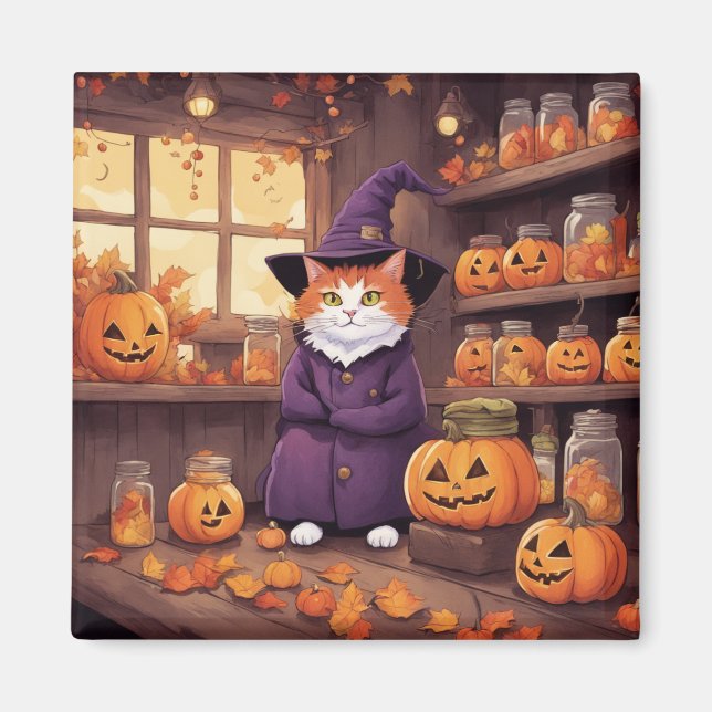 halloween katt #2 magnet (Framsidan)