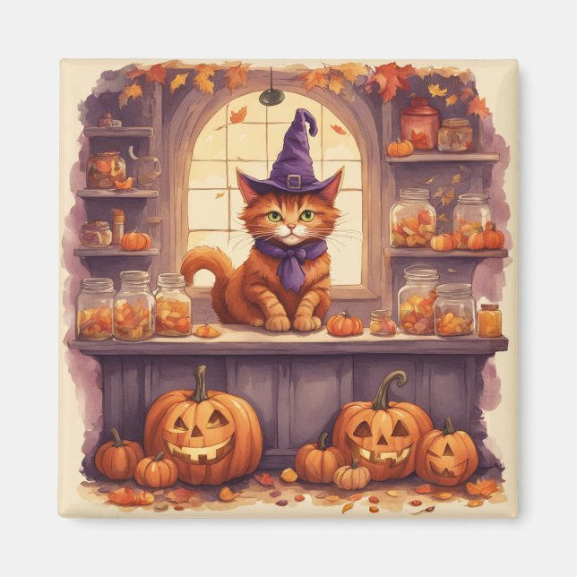halloween katt #3 magnet (Framsidan)