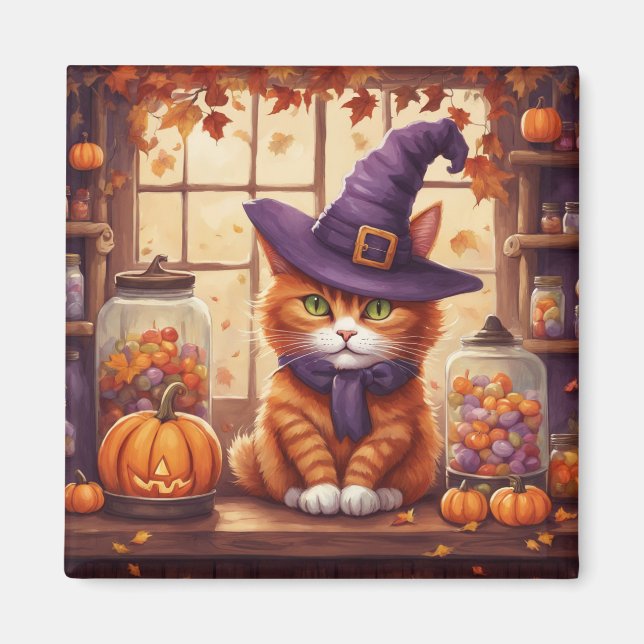 halloween katt #4 magnet (Framsidan)