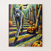 Halloween Katt 50 Biet Kids Puzzle
