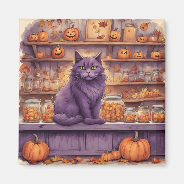 halloween katt #5 magnet (Framsidan)