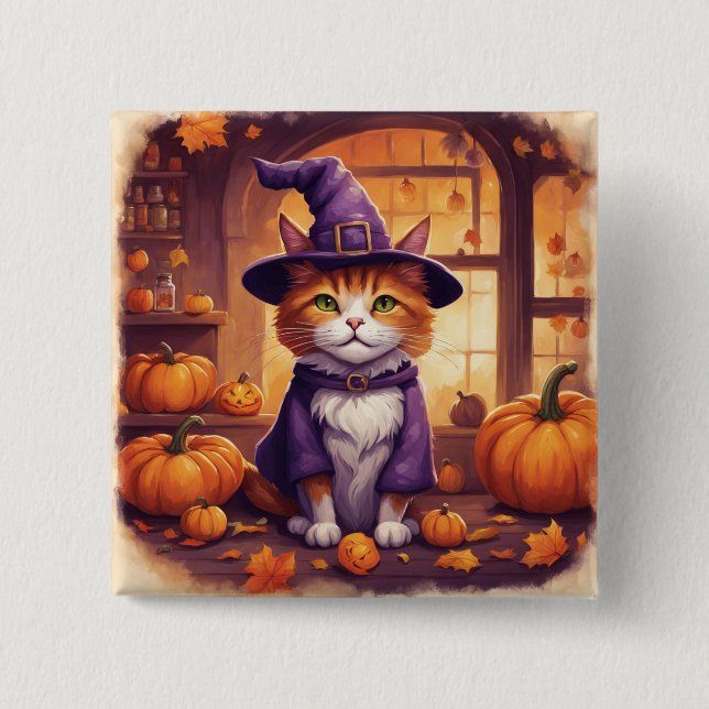 halloween katt #8 knapp (Framsida)