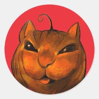 Halloween Katt dekal Runt Klistermärke