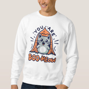 Halloween-katt du är Boo Meow Lång Ärmad Tröja