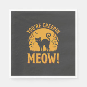 Halloween Katt Du Kruper Meow Pappersservett