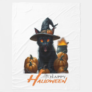Halloween Katt Fleecefilt
