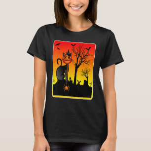 HALLoween KATT HÄX HAT T Shirt
