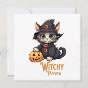 Halloween Katt Häxiga Tassar