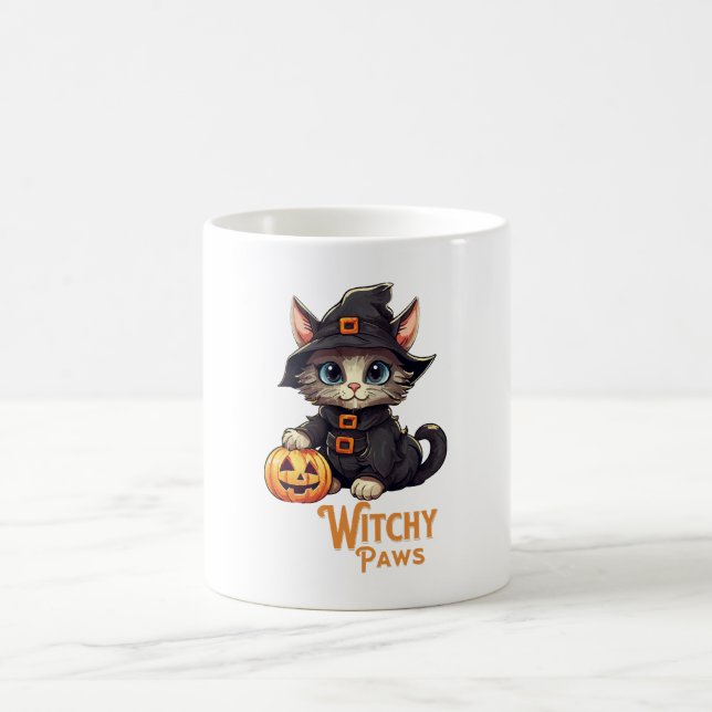 Halloween Katt Häxiga Tassar Kaffemugg (Center)