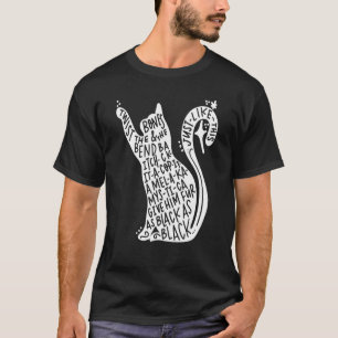 Halloween Katt Häxstämning Mystisk Katt Skum Stäm T Shirt