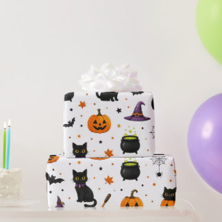 Halloween Katt Inpackningspapper Svarta Katter & P Presentpapper
