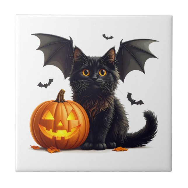Halloween Katt Kök Kakel (Framsidan)
