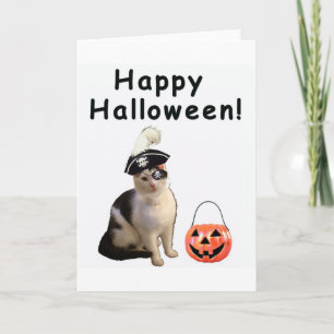 Halloween katt kort