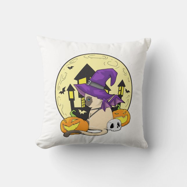 Halloween Katt Kudde (Framsida)