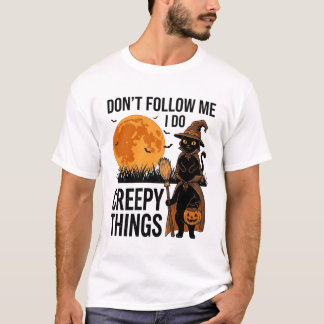 Halloween Katt Kusliga Saker Rolig Häxa_1 T Shirt