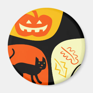 Halloween katt magnet
