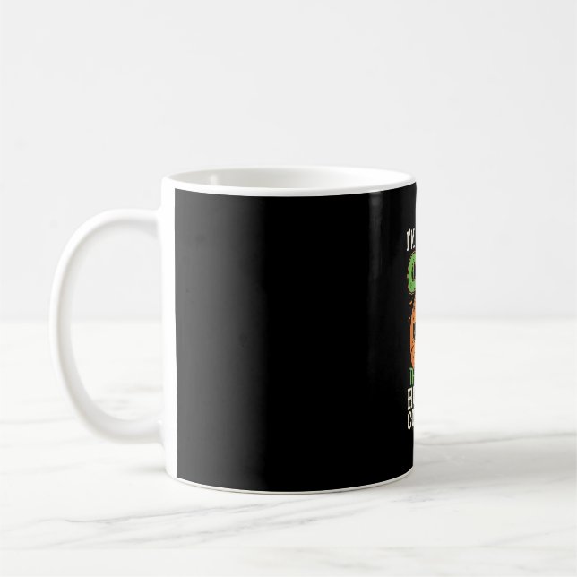 Halloween Katt Mänsklig Kostym Rolig Design Kaffemugg (Vänster)