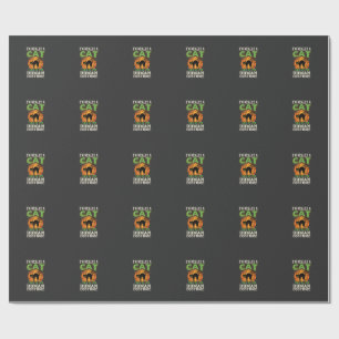 Halloween Katt Mänsklig Kostym Rolig Design Presentpapper
