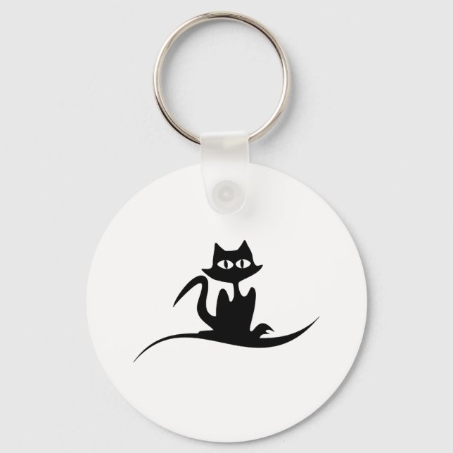 Halloween-katt Nyckelring (Framsida)
