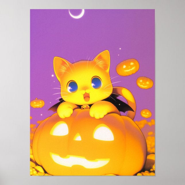 Halloween Katt Poster (Framsidan)