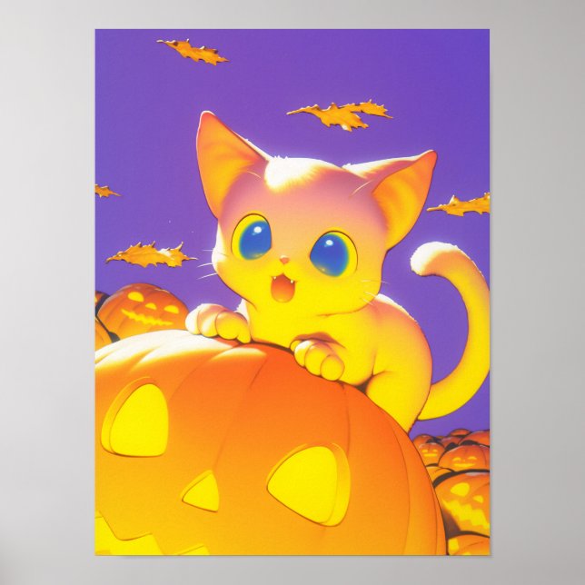 Halloween Katt Poster (Framsidan)