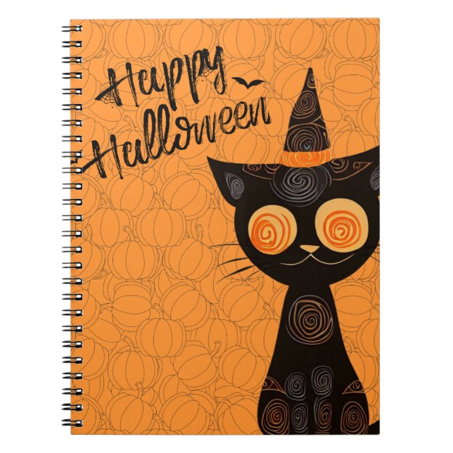 Halloween/katt/pumpkin/fall Anteckningsbok (Framsidan)