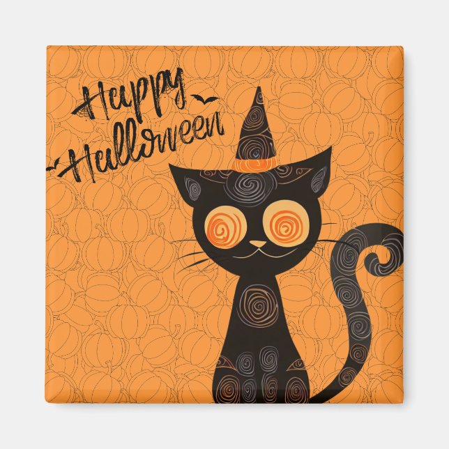 Halloween/katt/pumpkin/fall Magnet (Framsidan)