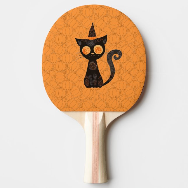 Halloween/katt/pumpkin/fall Pingisracket (Framsidan)