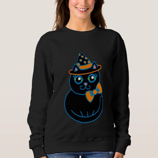 Halloween Katt-skjorta  Tee (Framsida)