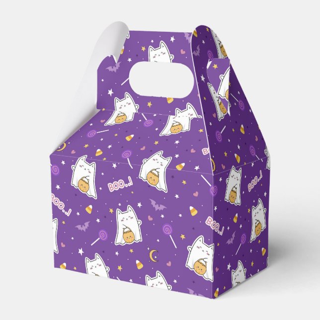 Halloween Katt Spök Förmånslådor Presentaskar (Framsidan Sidan)