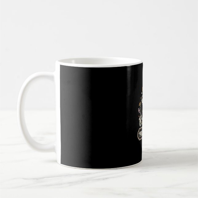 Halloween Katt Spök Magi Kaffemugg (Vänster)