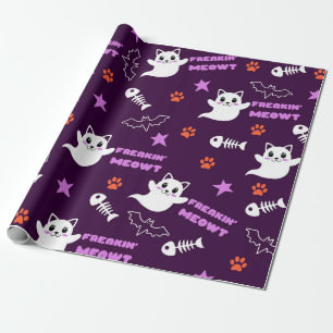 Halloween Katt Spöke Presentpapper